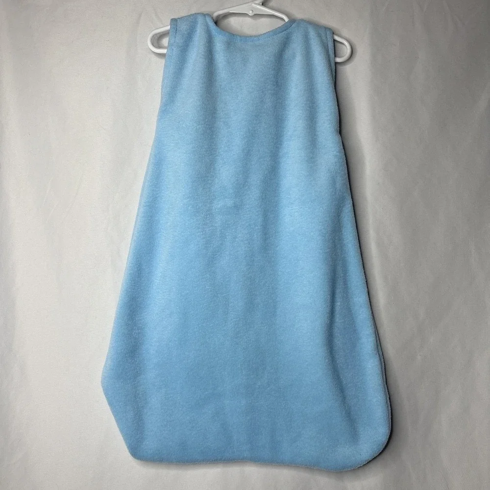 Vintage Blue Jean Teddy Sleepsack Springs Industries Flannel OS Wearable Blanket